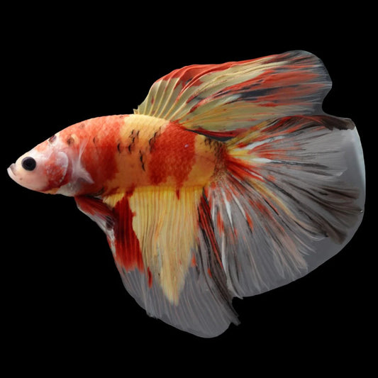 Rare Giant Halfmoon Nemo Betta Fish (Male)